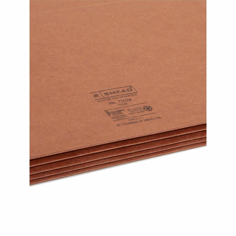 Smead Straight Tab Cut Letter Recycled File Pocket