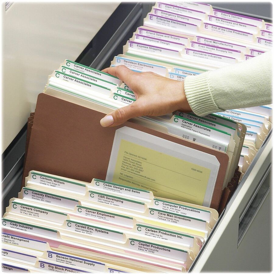 Smead Straight Tab Cut Letter Recycled File Pocket