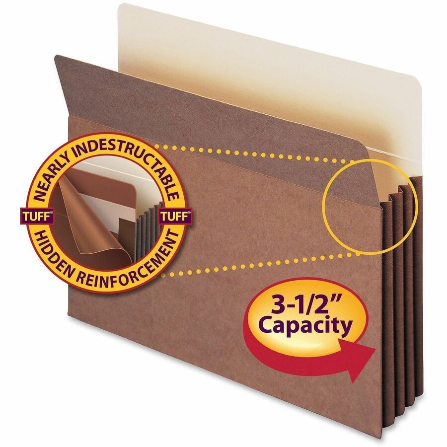 Smead TUFF Straight Tab Cut Letter Recycled File Pocket