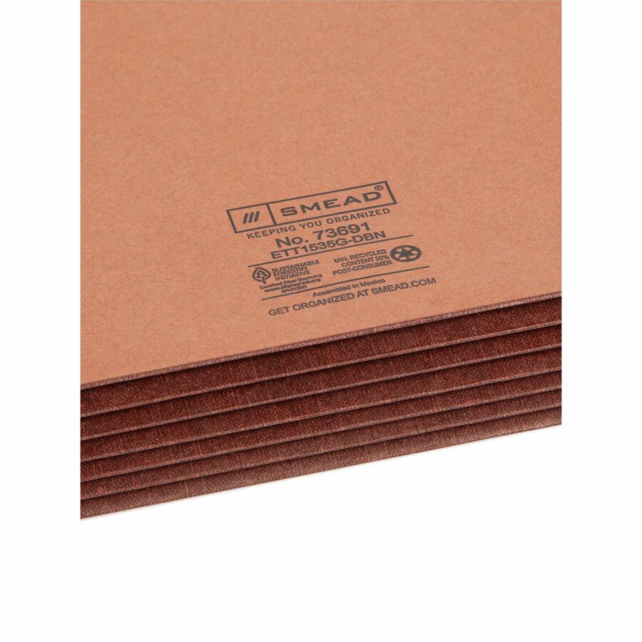 Smead Straight Tab Cut Letter Recycled File Pocket