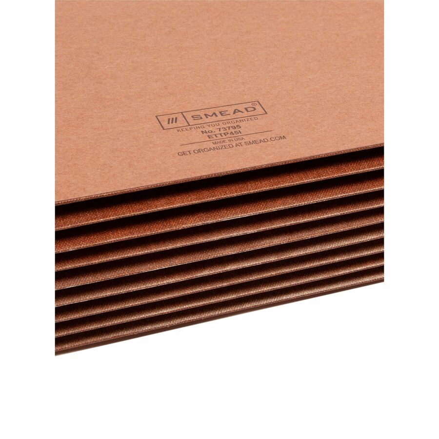 Smead TUFF Straight Tab Cut Letter Recycled File Pocket