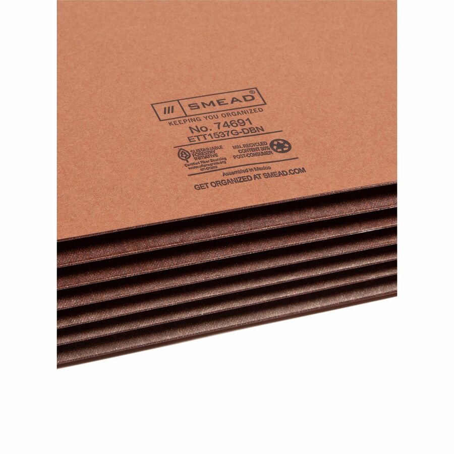 Smead Straight Tab Cut Legal Recycled File Pocket