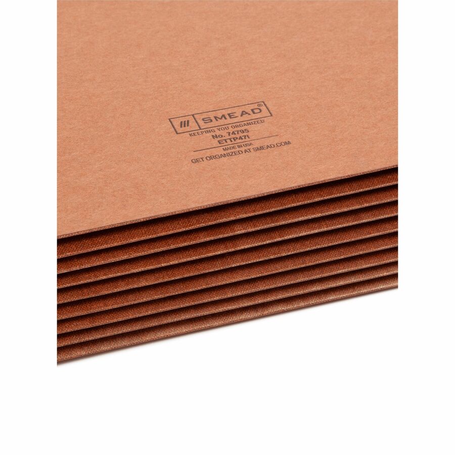 Smead TUFF Straight Tab Cut Legal Recycled File Pocket