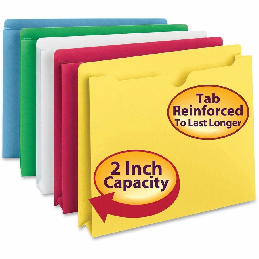 Smead Colored Straight Tab Cut Letter Recycled File Jacket