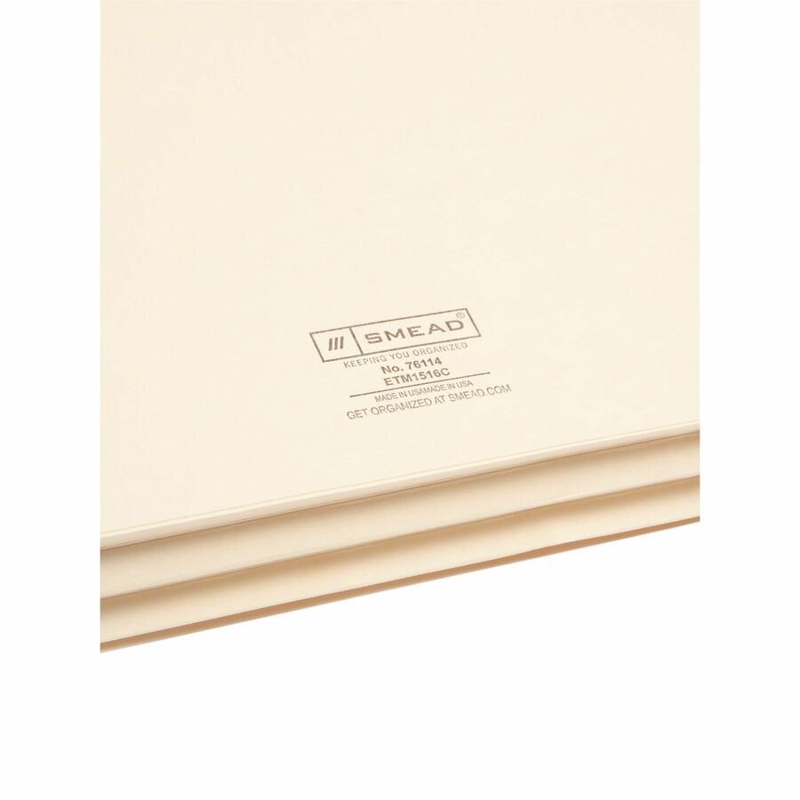 Smead Straight Tab Cut Legal Recycled File Pocket