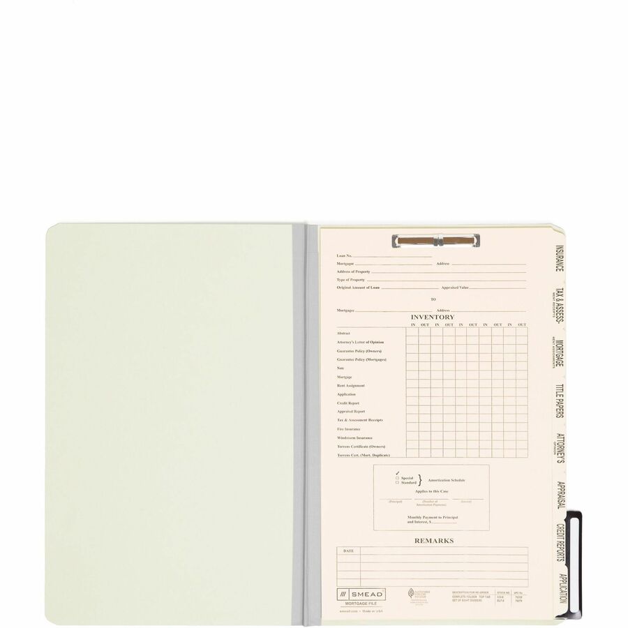 Smead 2/5 Tab Cut Legal Recycled Classification Folder