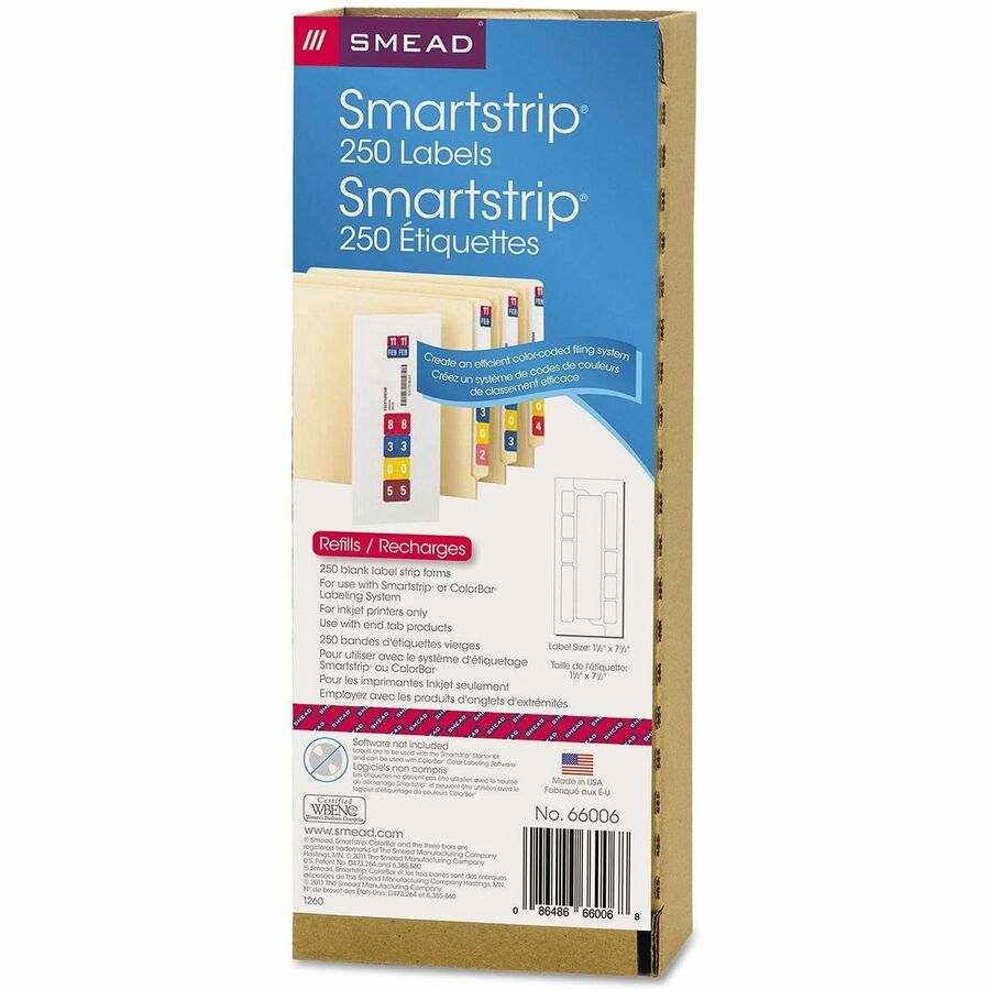 Smead Smartstrip Labeling System ColorBar Refill Labels