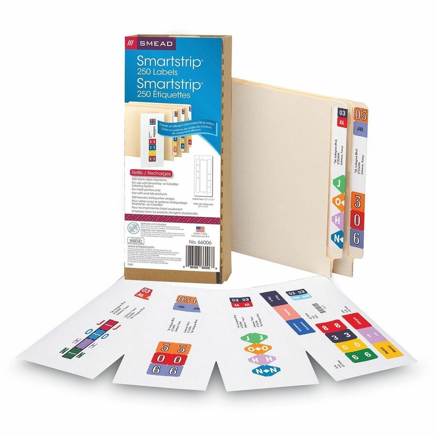 Smead Smartstrip Labeling System ColorBar Refill Labels