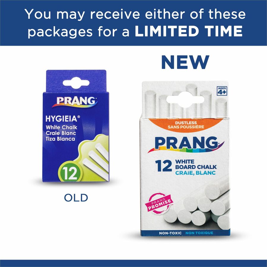 Prang White Chalk Sticks
