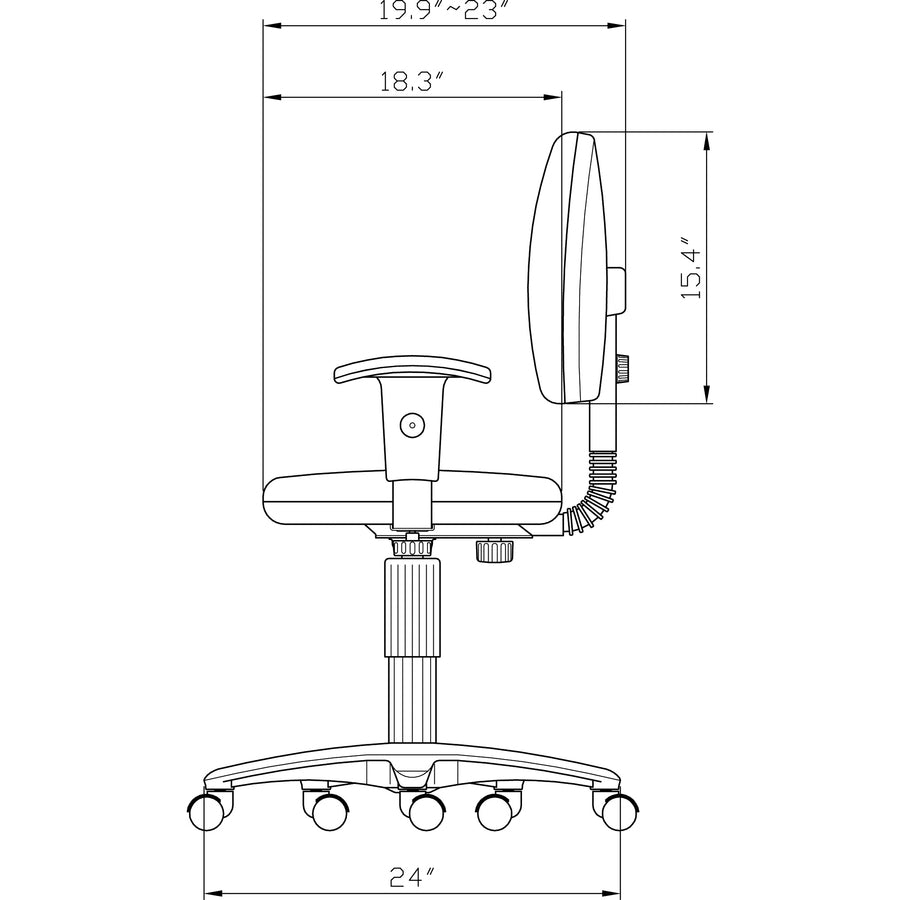 Lorell Millenia Series Pneumatic Adjustable Task Chair