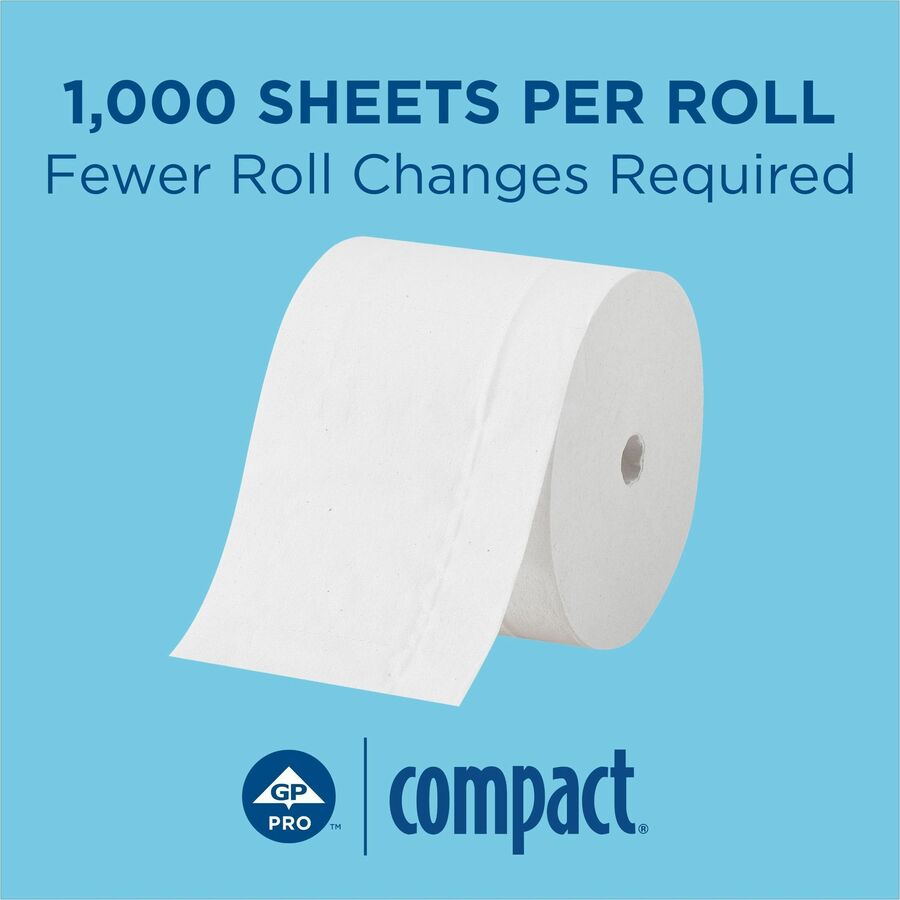 Compact Coreless Recycled Toilet Paper