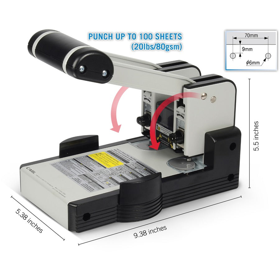 CARL XHC2100 Extra Heavy-duty Two Hole Punch