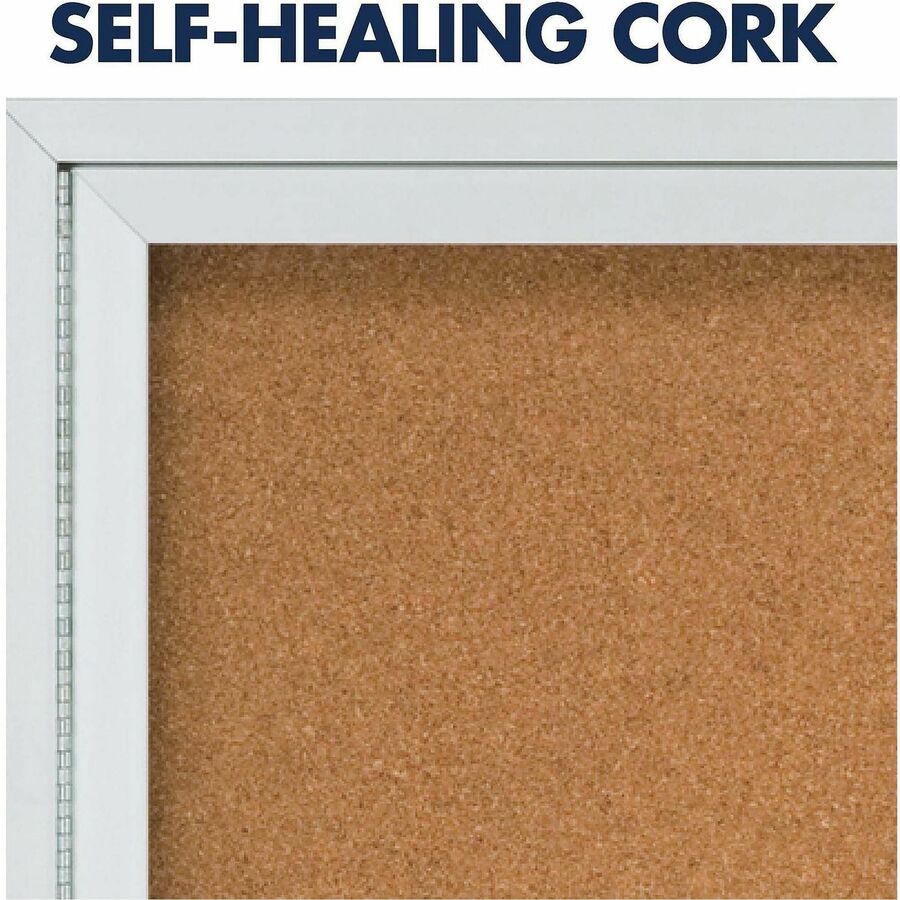 Quartet Enclosed Bulletin Board for Indoor Use