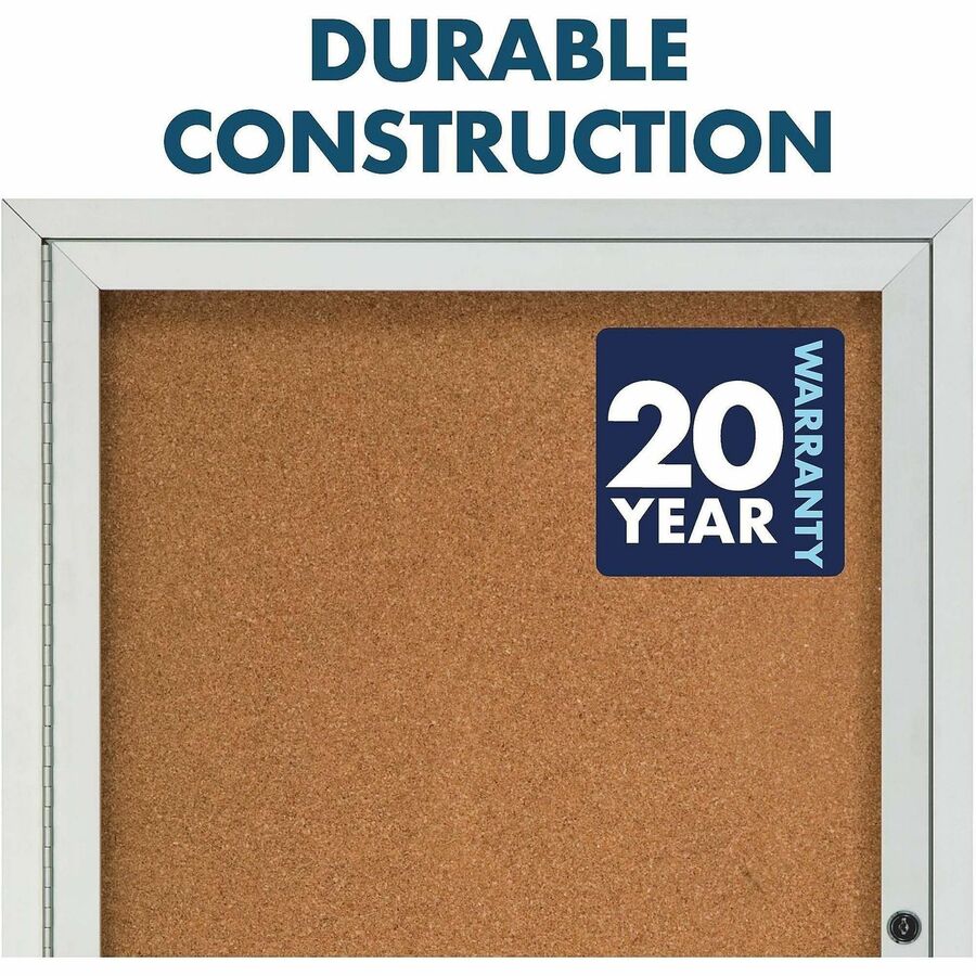 Quartet Enclosed Bulletin Board for Indoor Use