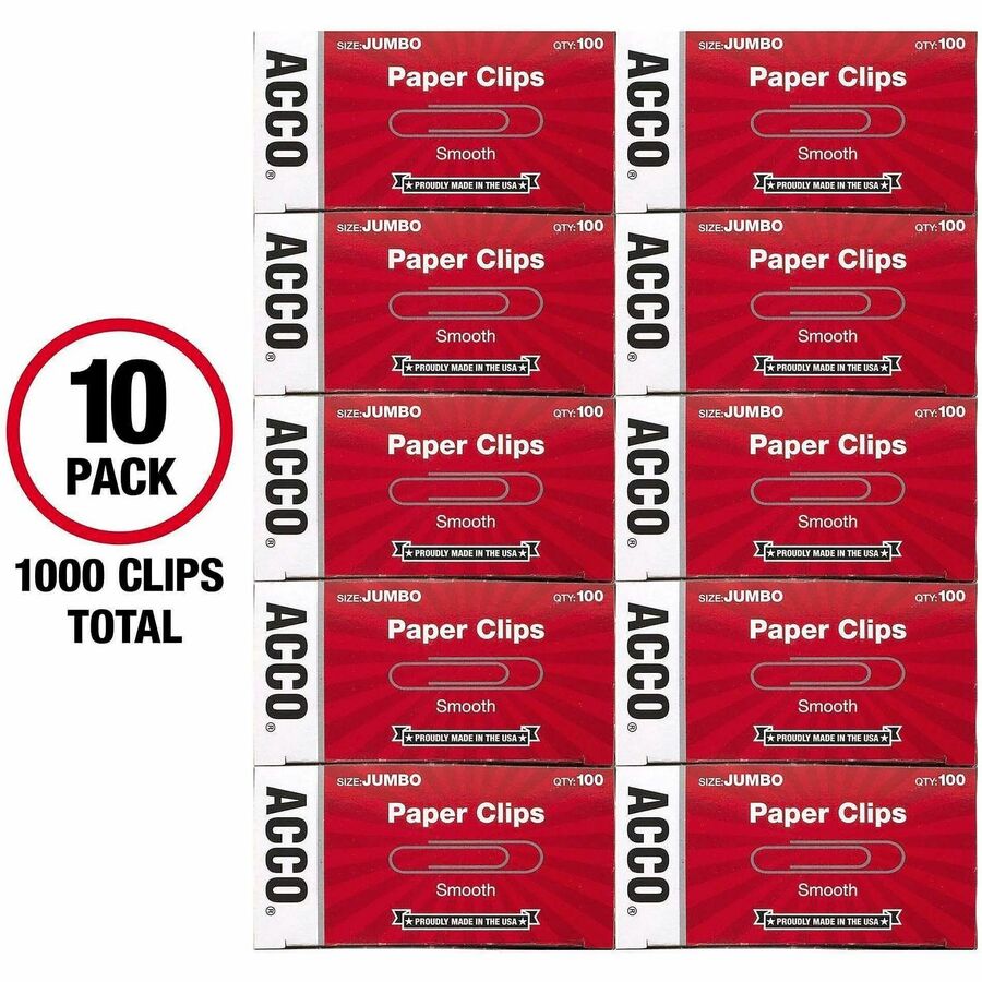 ACCO Economy Jumbo Smooth Paper Clips