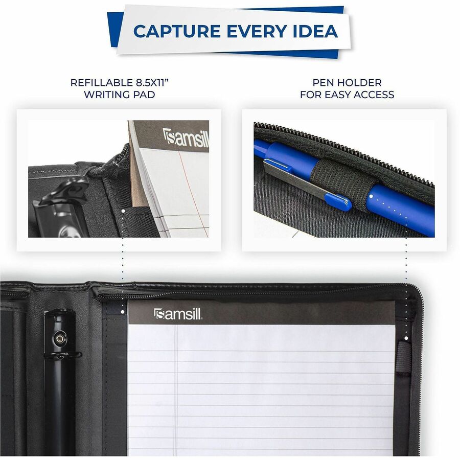 Samsill Regal Letter Pad Folio with Fastener