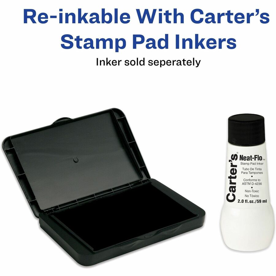 Carter's® Felt Black Stamp Pad, 3.15" x 6.12" (21082)