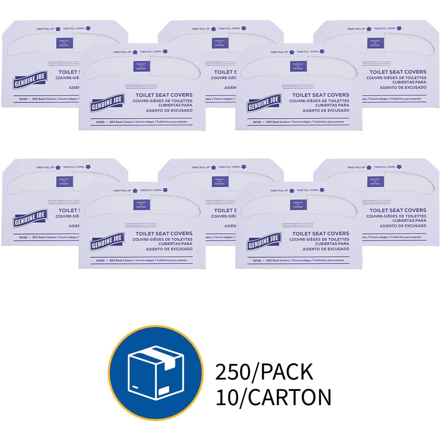 Genuine Joe Half-fold Toilet Seat Covers