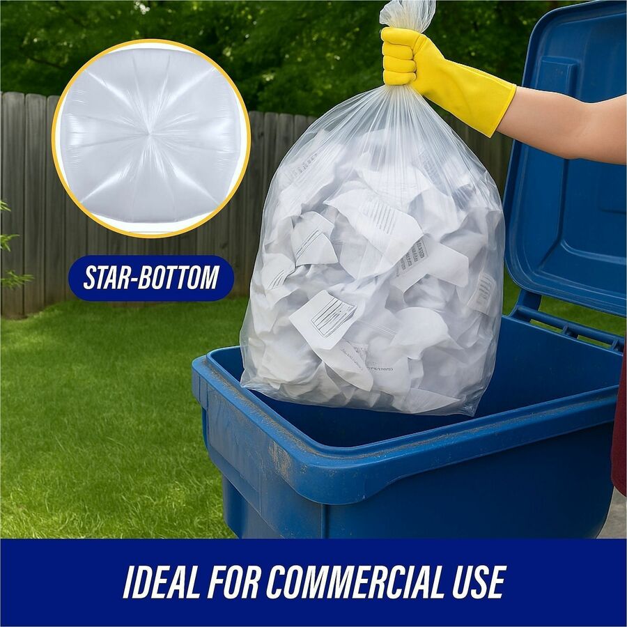 Genuine Joe Clear Trash Can Liners
