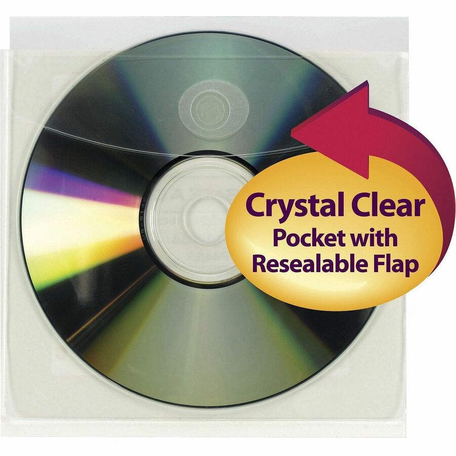 Smead Self-Adhesive CD/DVD Pockets