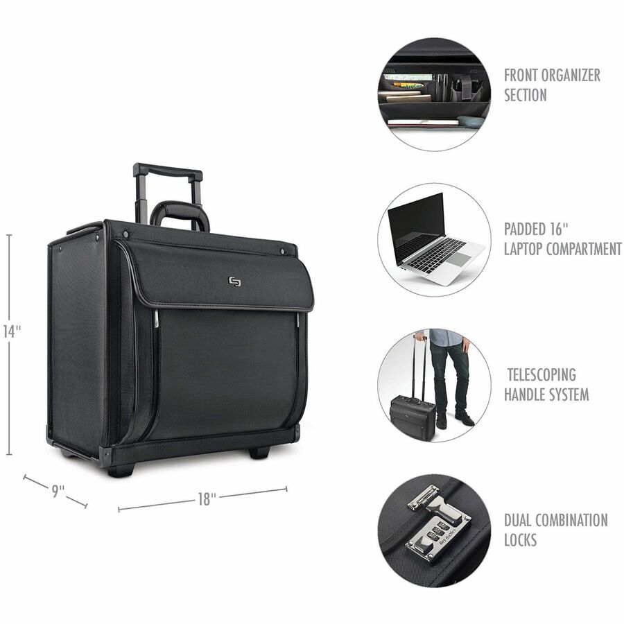 Solo Carrying Case (Roller) for 16" Notebook - Black