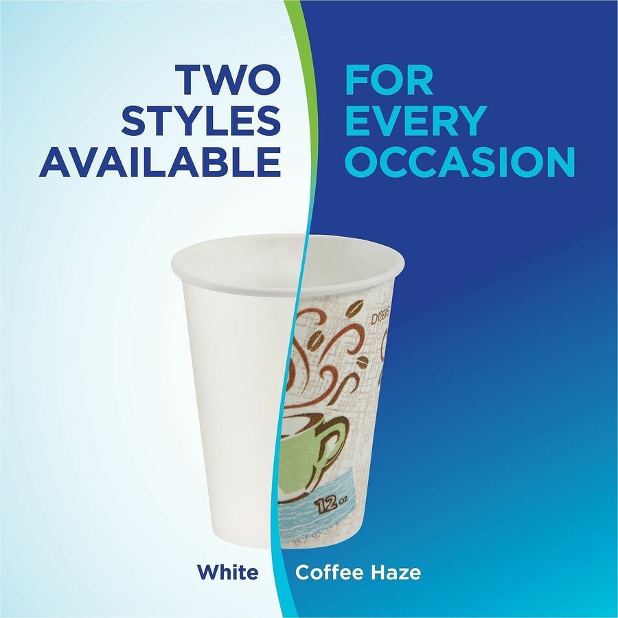 Dixie PerfecTouch 12 oz Insulated Paper Hot Coffee Cups by GP Pro
