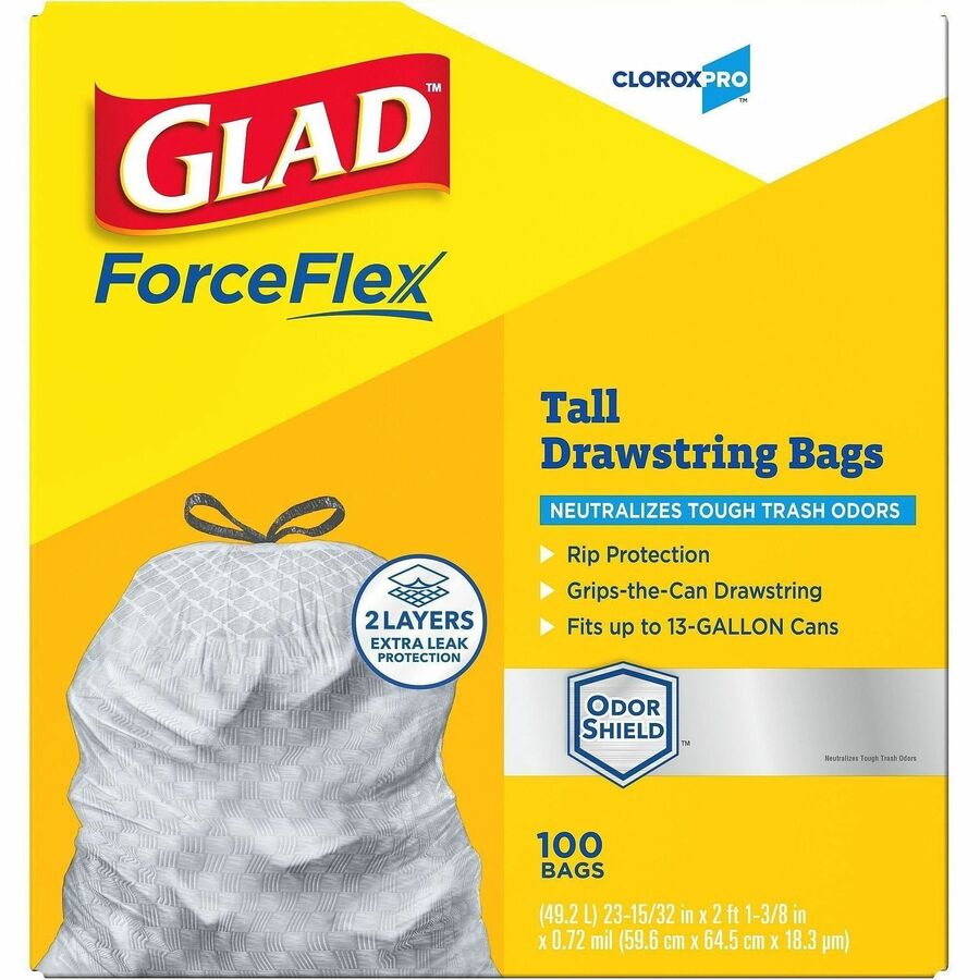 CloroxPro™ Glad® ForceFlex Tall Kitchen Drawstring Trash Bags