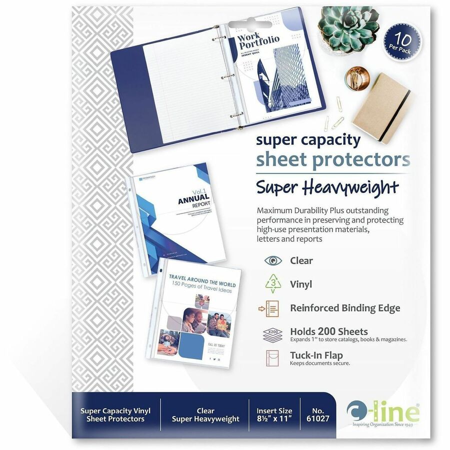 C-Line Super Capacity Sheet Protector with Tuck-in Flap