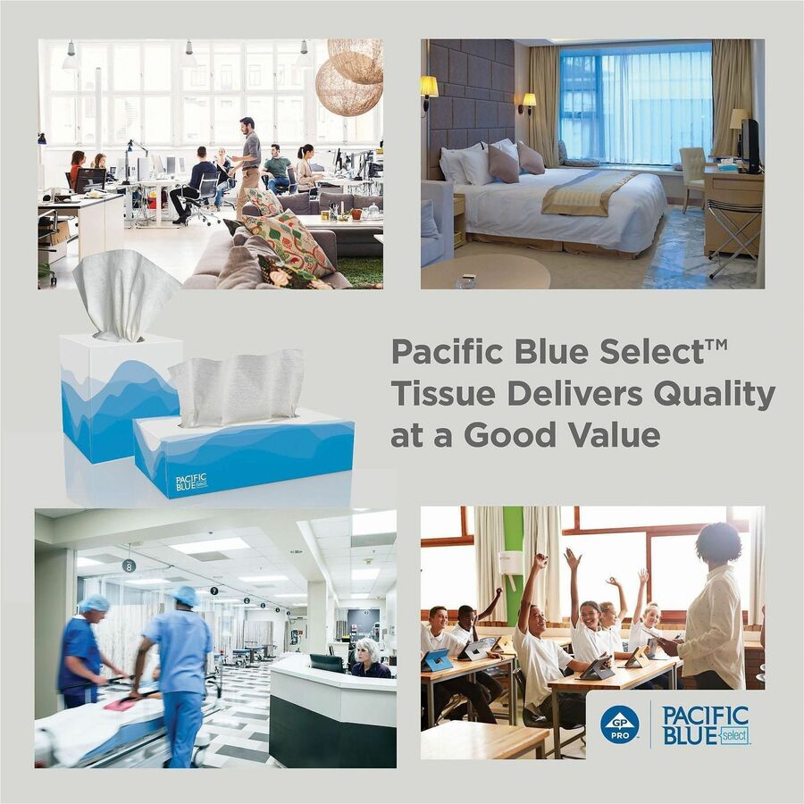 Pacific Blue Select Facial Tissue by GP Pro - Flat Box