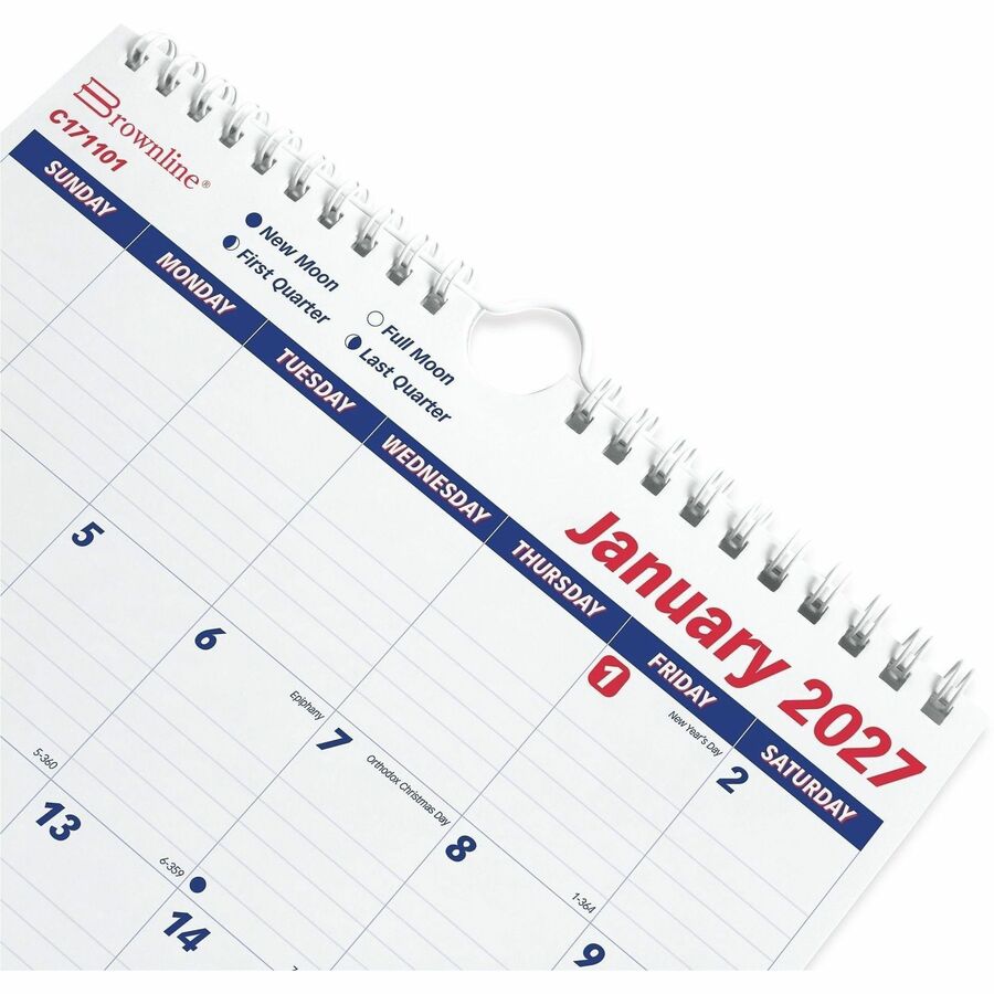 Brownline Wall Calendar Monthly 8x11" English