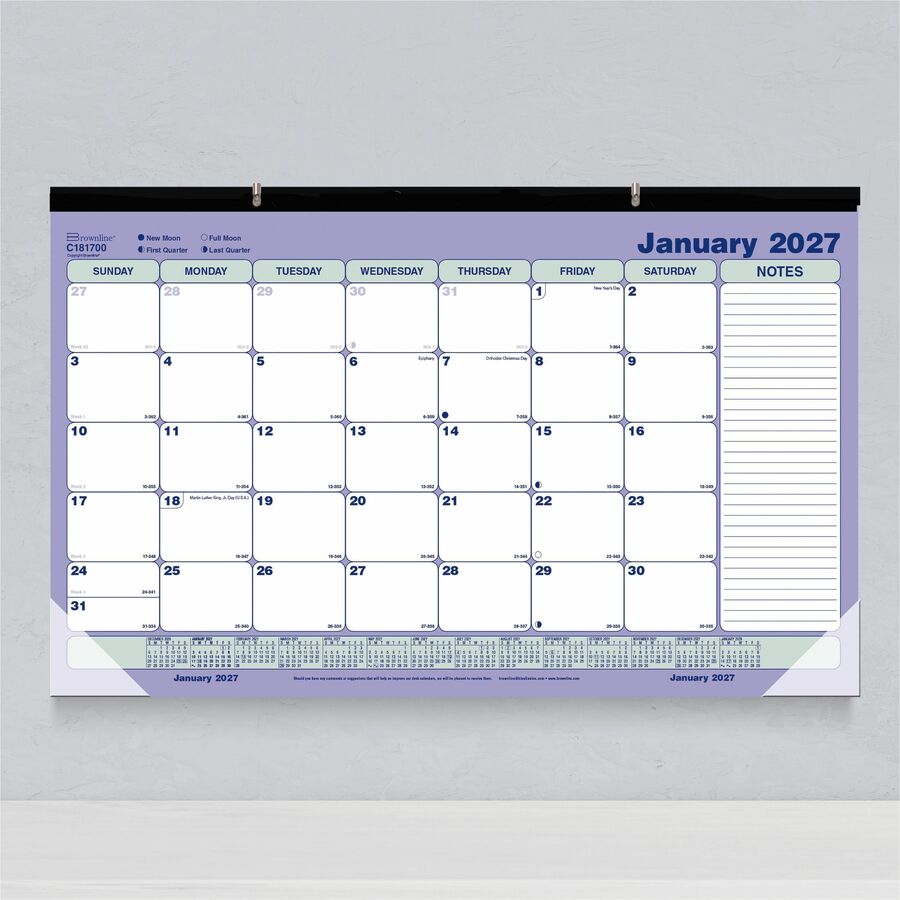 Brownline Monthly Desk Pad Calendar