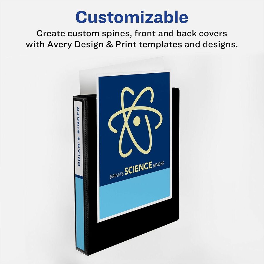 Avery® Heavy-Duty View 3 Ring Binder, Extra Wide, 1.5" EZD Rings, 1 White Binder(01319)