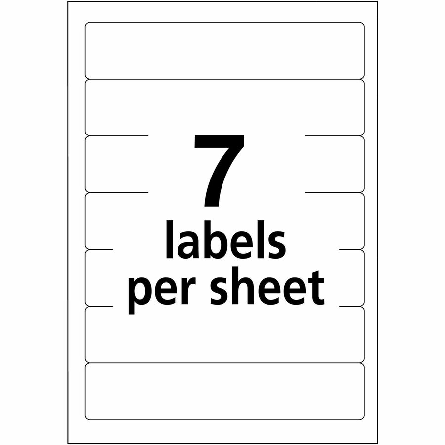 Avery® File Folder Labels, White/Green, 2/3" x 3-7/16" , 252 (5203)