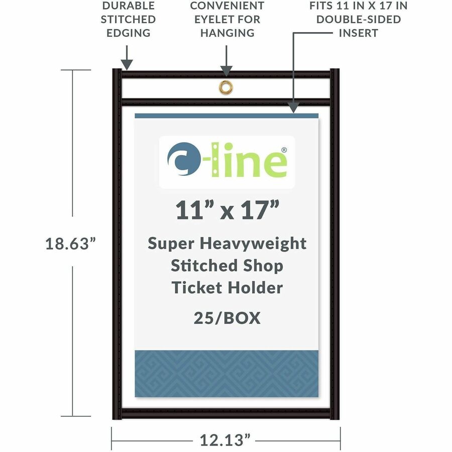 C-Line Stitched Vinyl Shop Ticket Holders