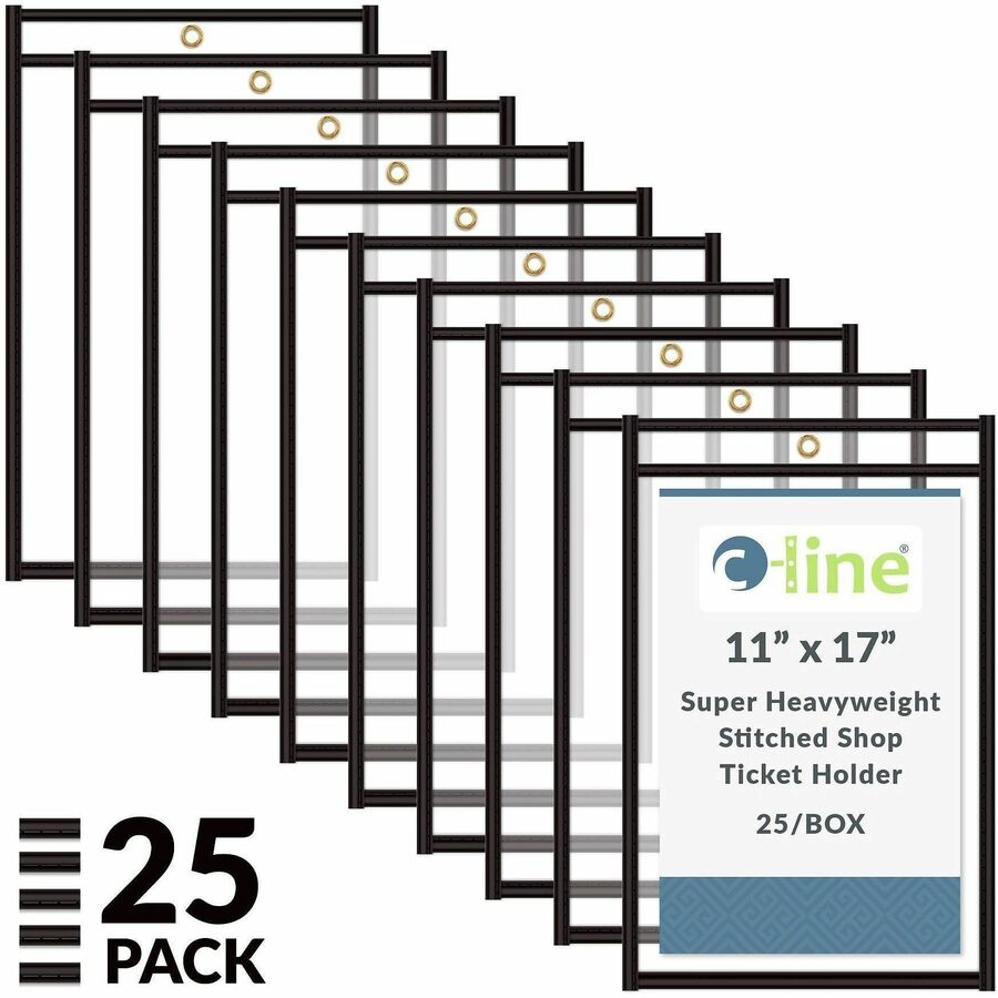 C-Line Stitched Vinyl Shop Ticket Holders