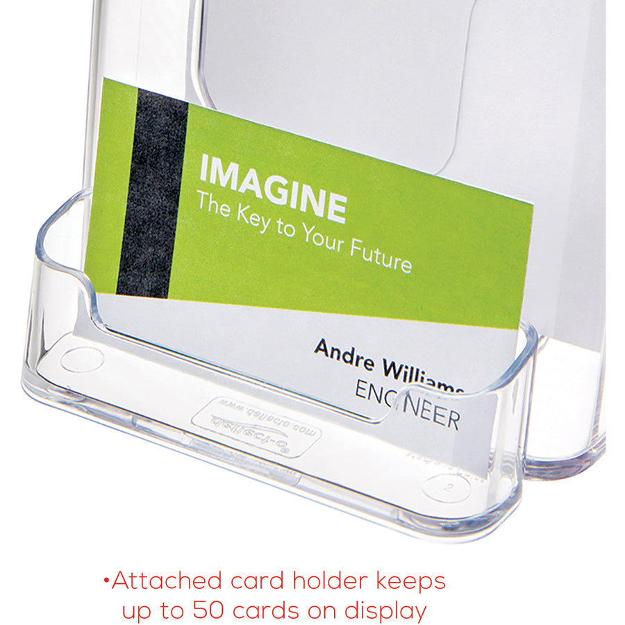 Deflecto Single Compartment DocuHolder w/ Business Card Holder