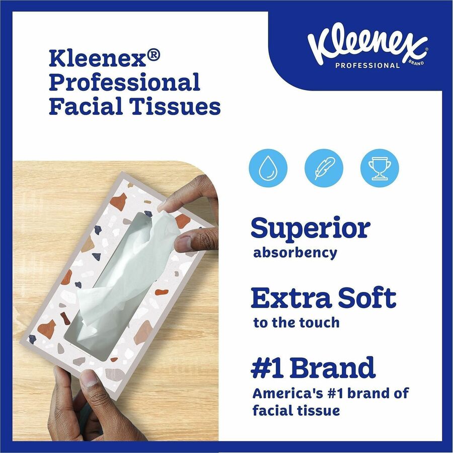 Kleenex Professional Facial Tissue for Business - Flat Box