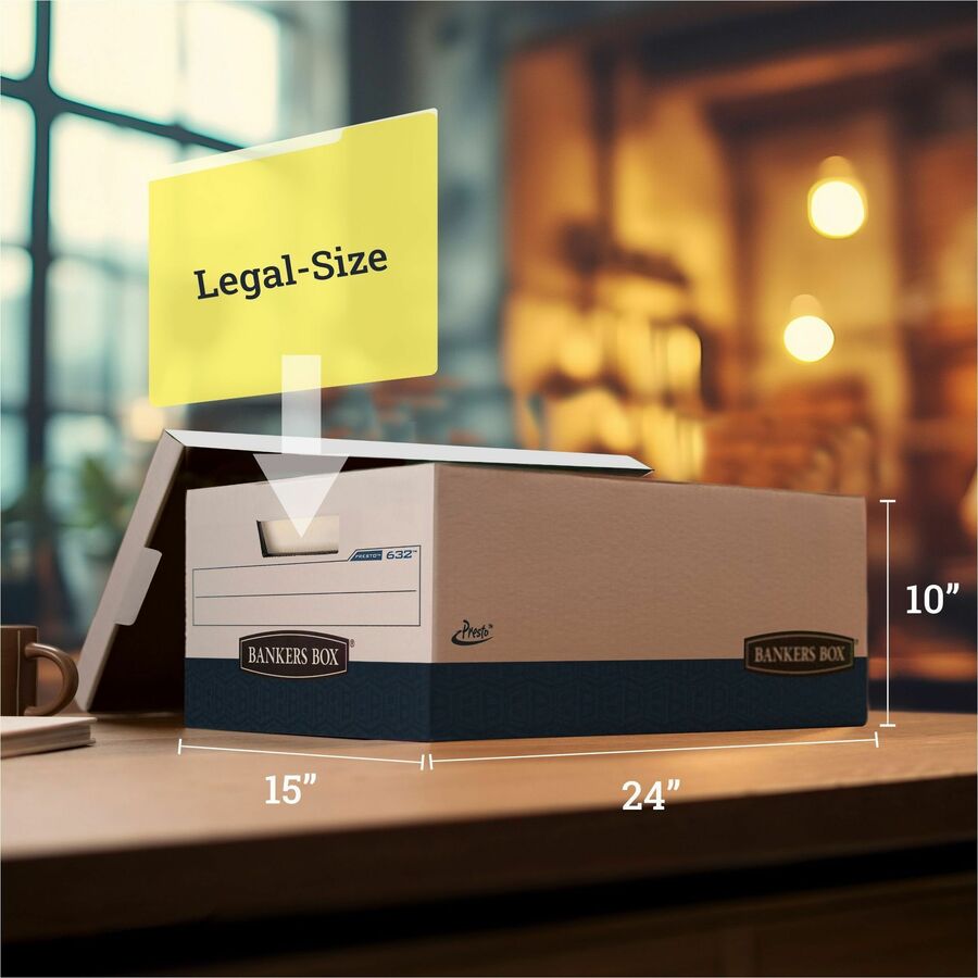 Bankers Box Presto Lift-off Lid Heavy-duty Legal Box