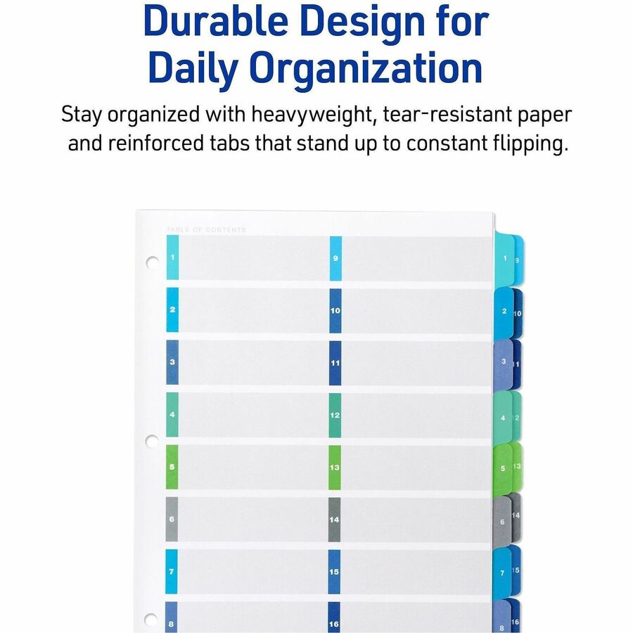 Avery Double Column Dividers, 16 Tabs, Ready Index (11320)