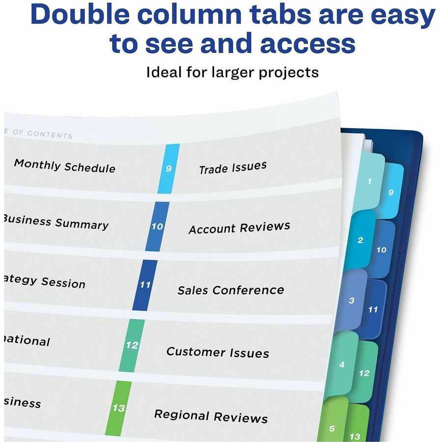 Avery Double Column Dividers, 16 Tabs, Ready Index (11320)