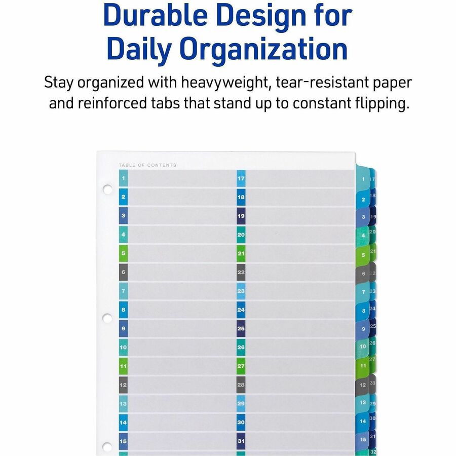 Avery Double Column Dividers, 32 Tabs, Ready Index (11322)