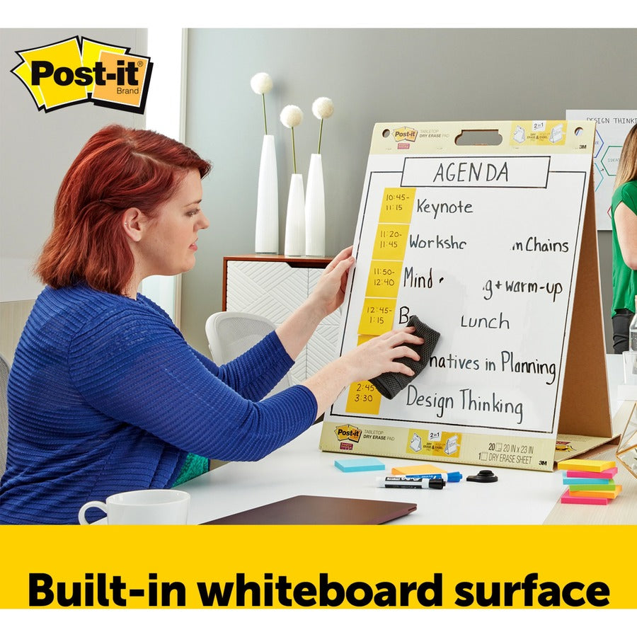 Post-it® Super Sticky Tabletop Easel Pad with Dry Erase Surface
