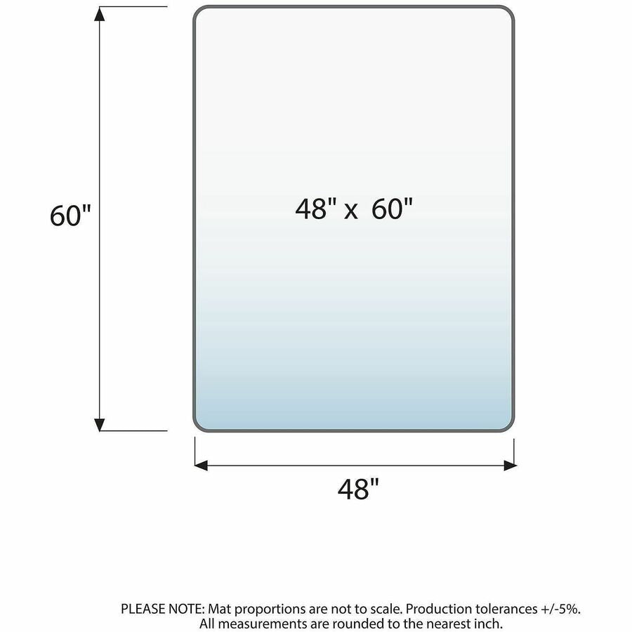 Lorell Rectangular Chair Mat for Medium-Pile Carpet - 48" x 60"