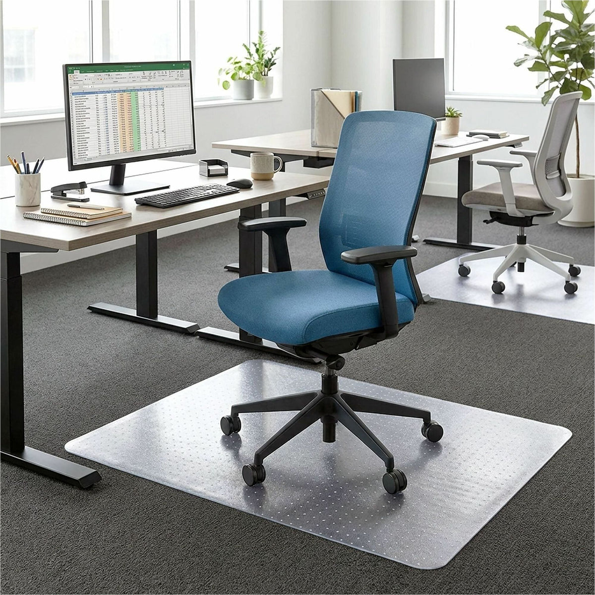 Lorell Rectangular Chair Mat for Medium-Pile Carpet - 48" x 60"