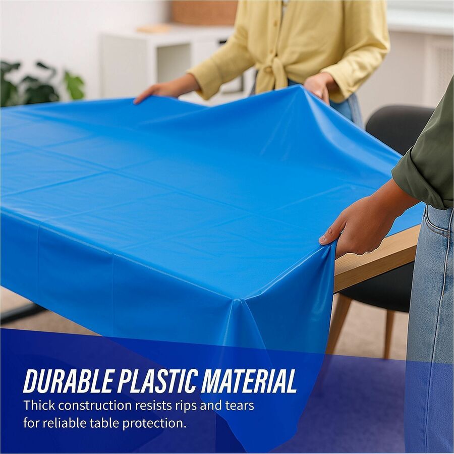 Genuine Joe Plastic Rectangular Table Covers