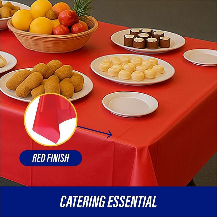 Genuine Joe Plastic Rectangular Table Covers