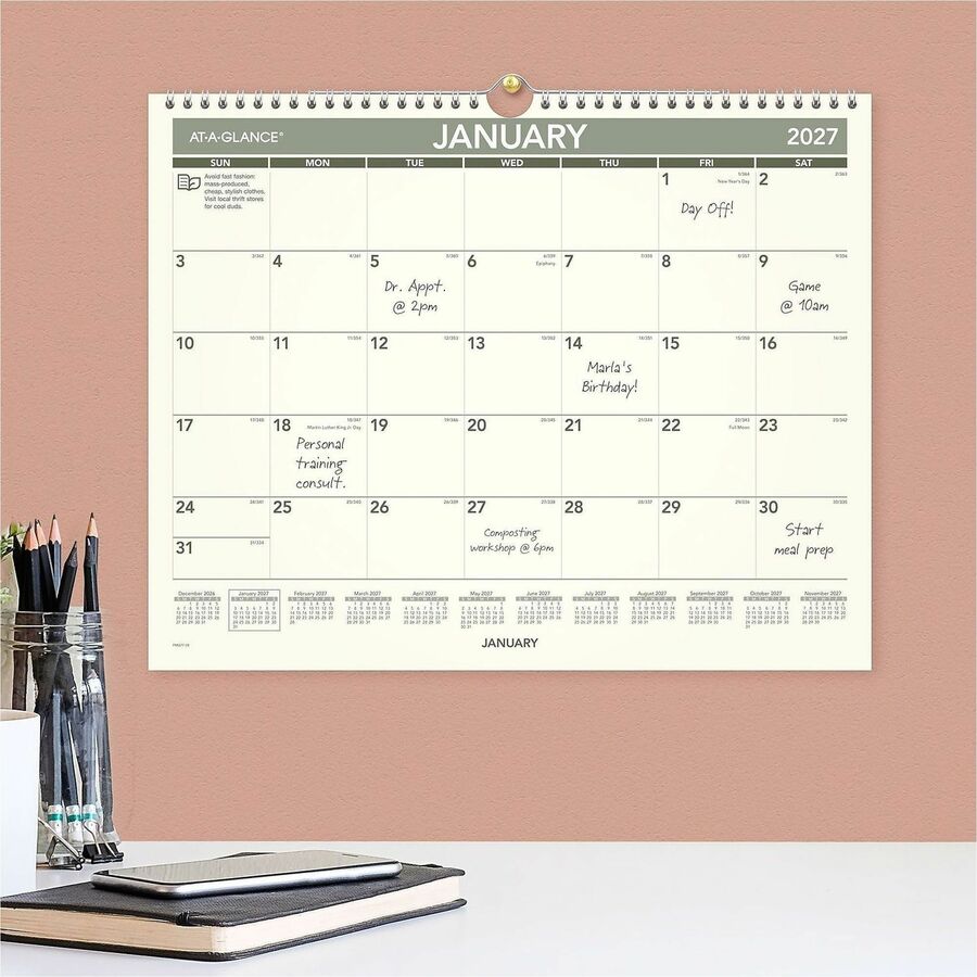At-A-Glance Recycled Wall Calendar