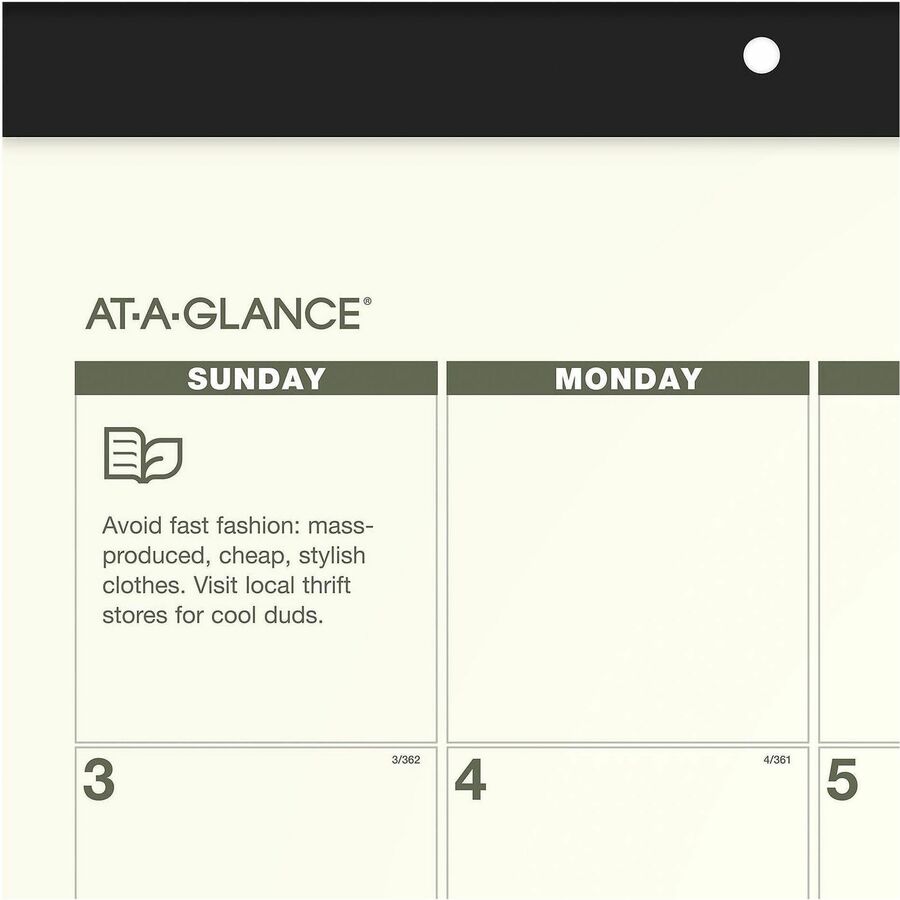 At-A-Glance Recycled Monthly Desk Pad, Standard, 22" x 17"