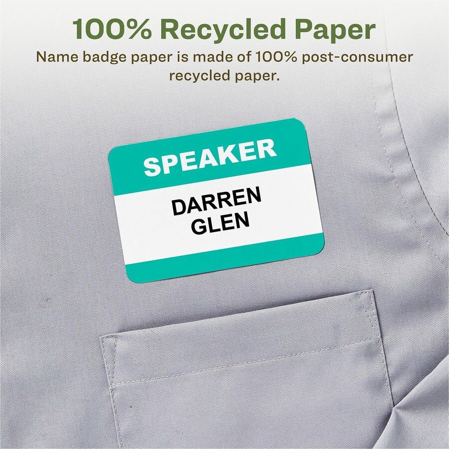 Avery® Eco-friendly Premium Name Badge Labels