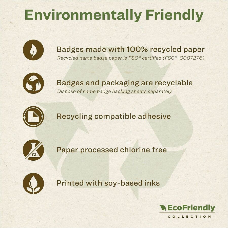 Avery® Eco-friendly Premium Name Badge Labels
